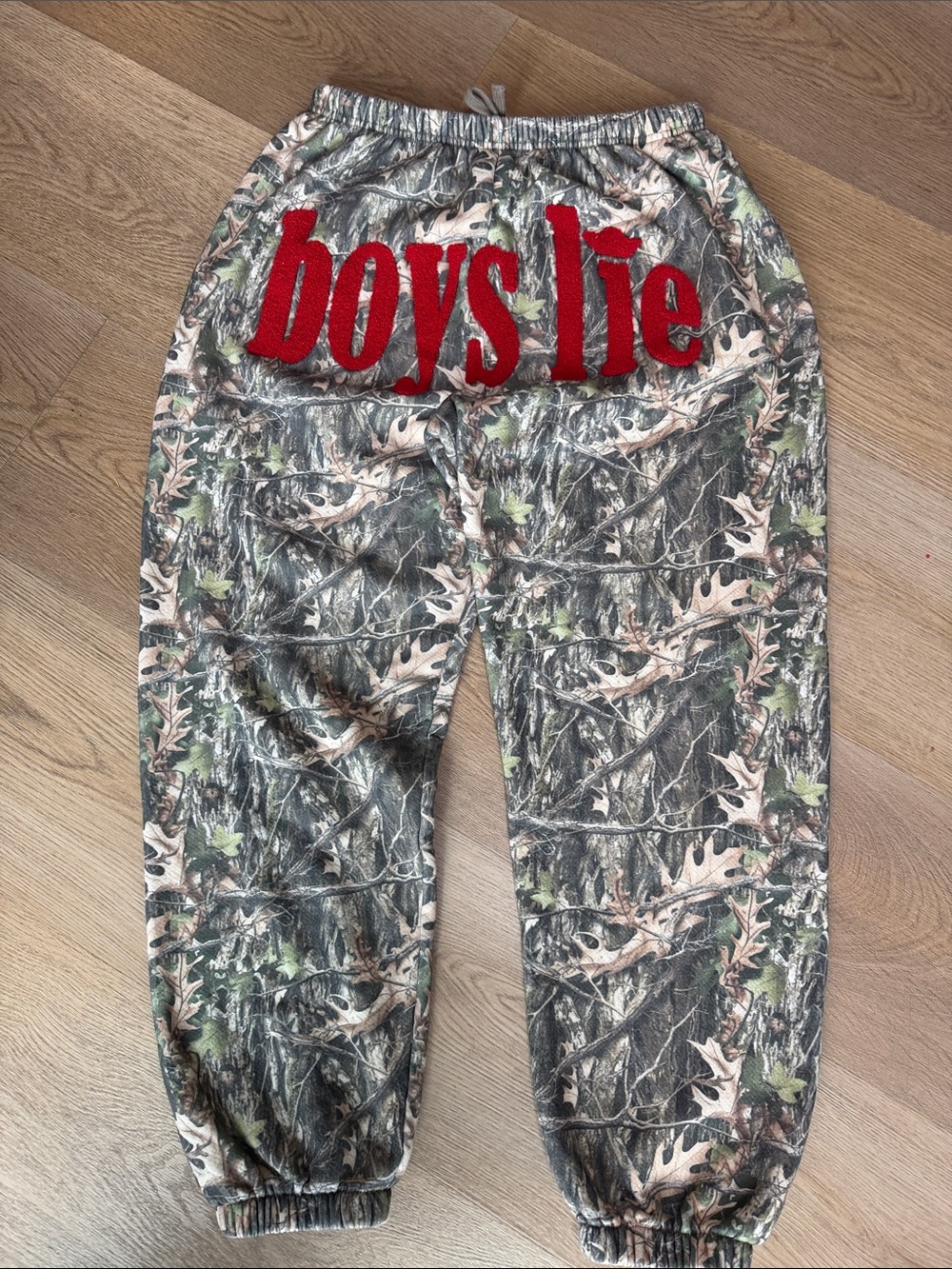 Boys Lie Manhunt Kimmy Joggers with Red Logo - Green & Brown